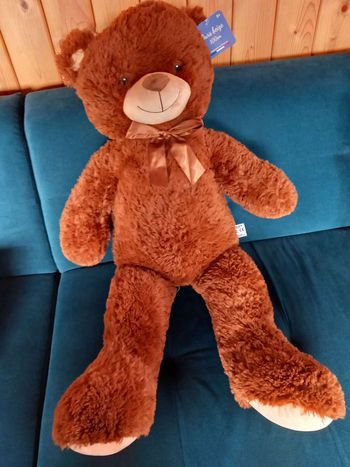 Peluche ours 1 mètre neuve fabriqué en France