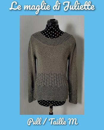 Pull en mailles ajourées kaki Taille M Le maglie di Juliette