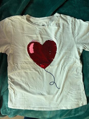 T-shirt ballon sequins 8 ans