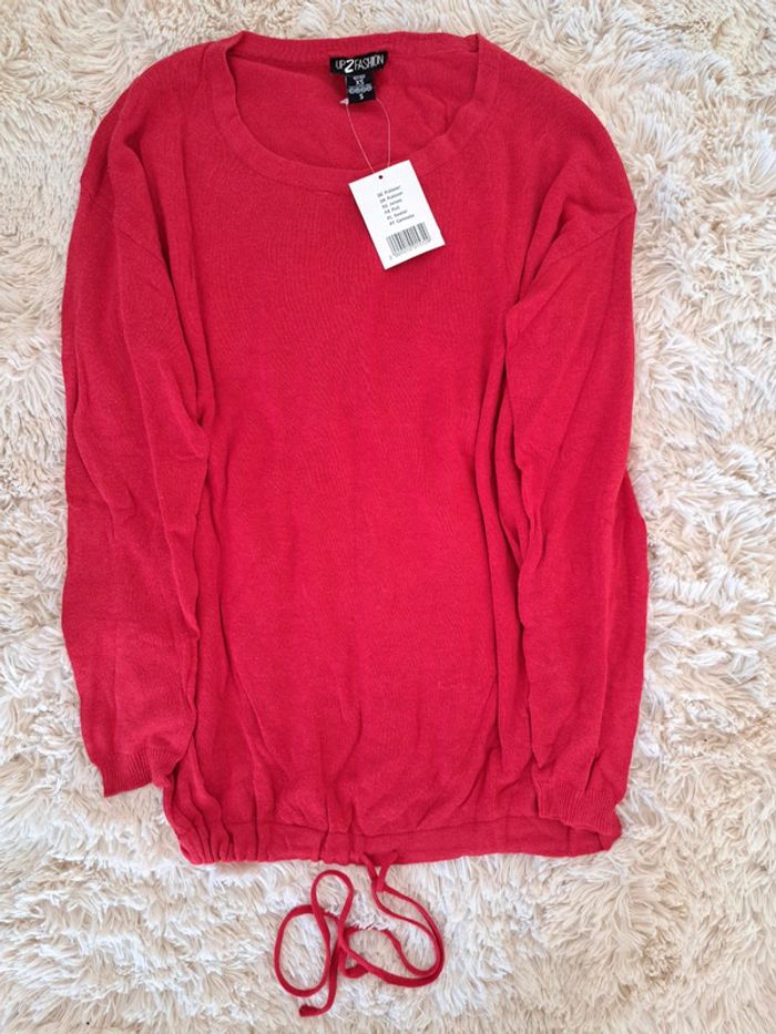 Pull à manches longues rouge