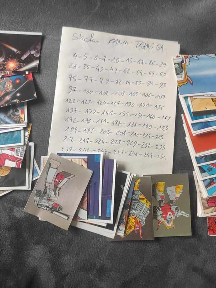 Bien lire Stickers autocollant panini vintage transformers g1