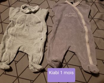 2 pyjamas hiver 1 mois