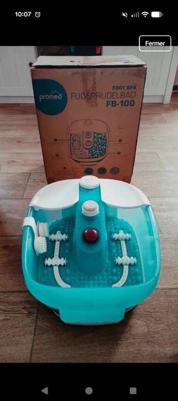 Bain de pied bouillonnant