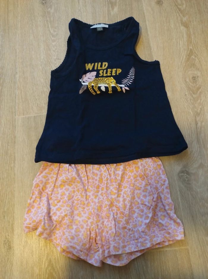Pyjama short d'été Léopard
