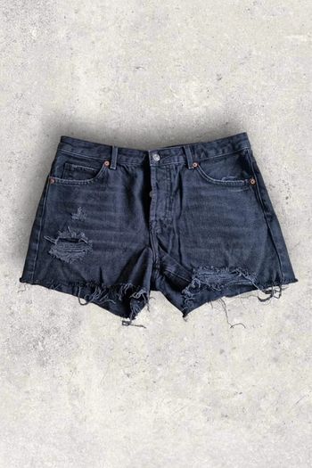 Short en jean Topshop noir taille 38 modele Ashley