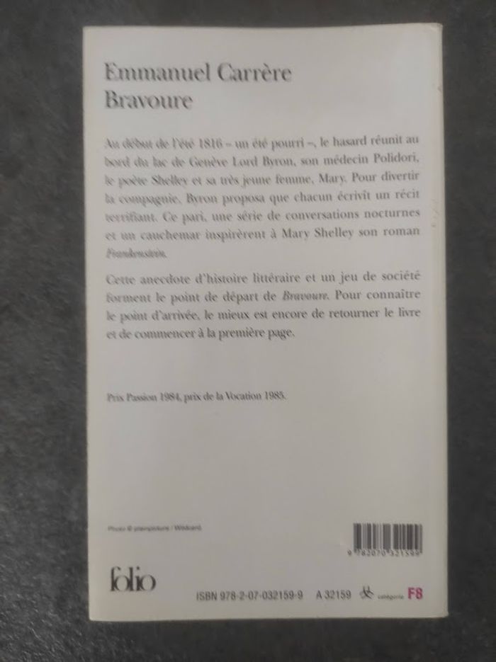 Bravoure Emmanuel Carrère Folio 2008 - photo numéro 3