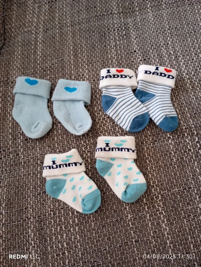 9 paire de chaussette nouveau-né