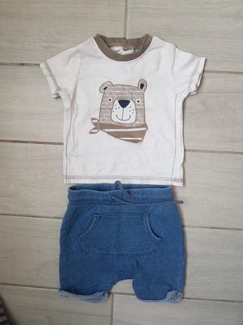 Ensemble tshirt mc et short h&m 3mois