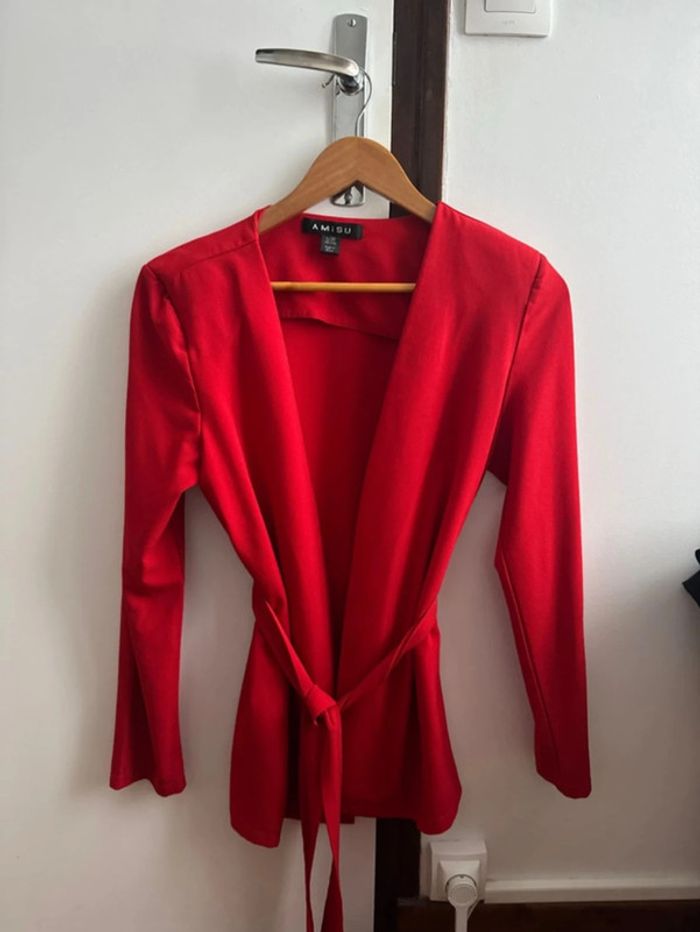 Veste kimono rouge