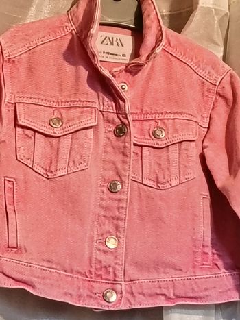veste en jean rose de zara 9 mois réf 47 B3