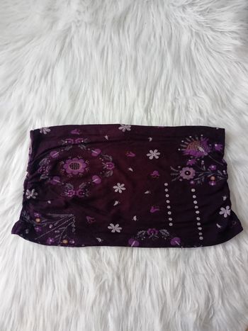 Ceinture / bandeau de grossesse prune à motifs TU Natalys