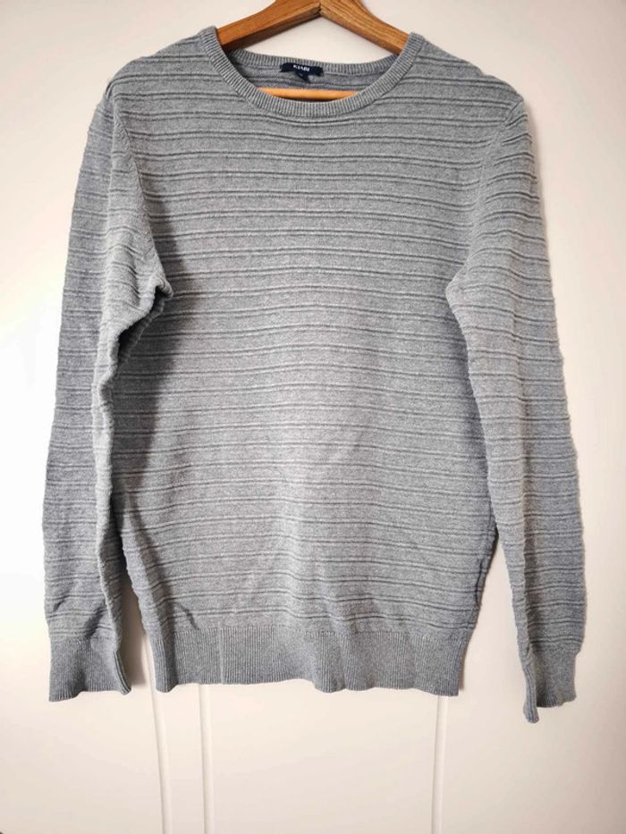 pull gris Kiabi