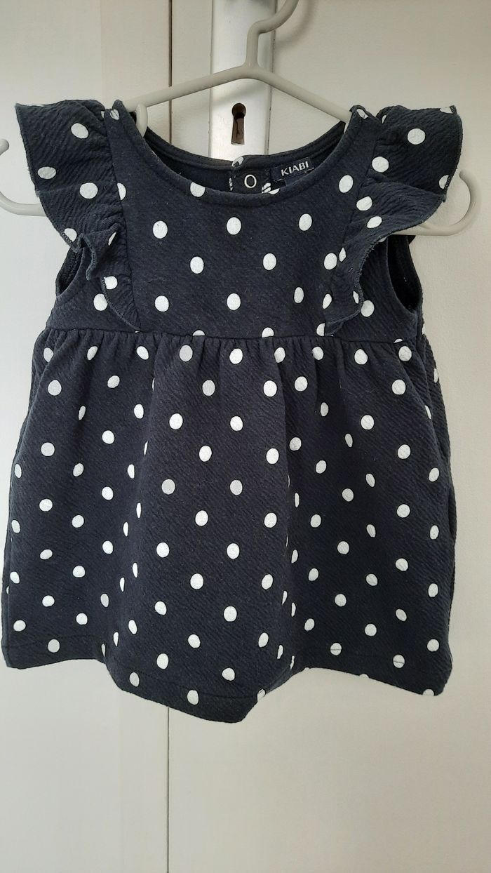 Robe bleu marine et blanc