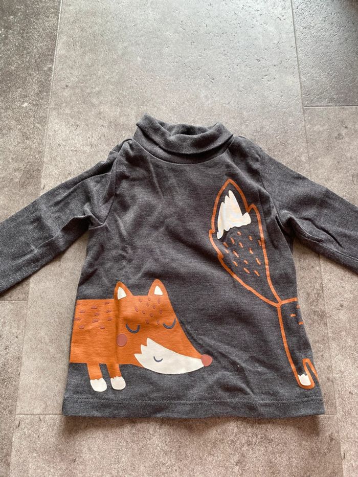 T-Shirt manches longues col roulé Du Pareil Au Même 3 mois Garçon