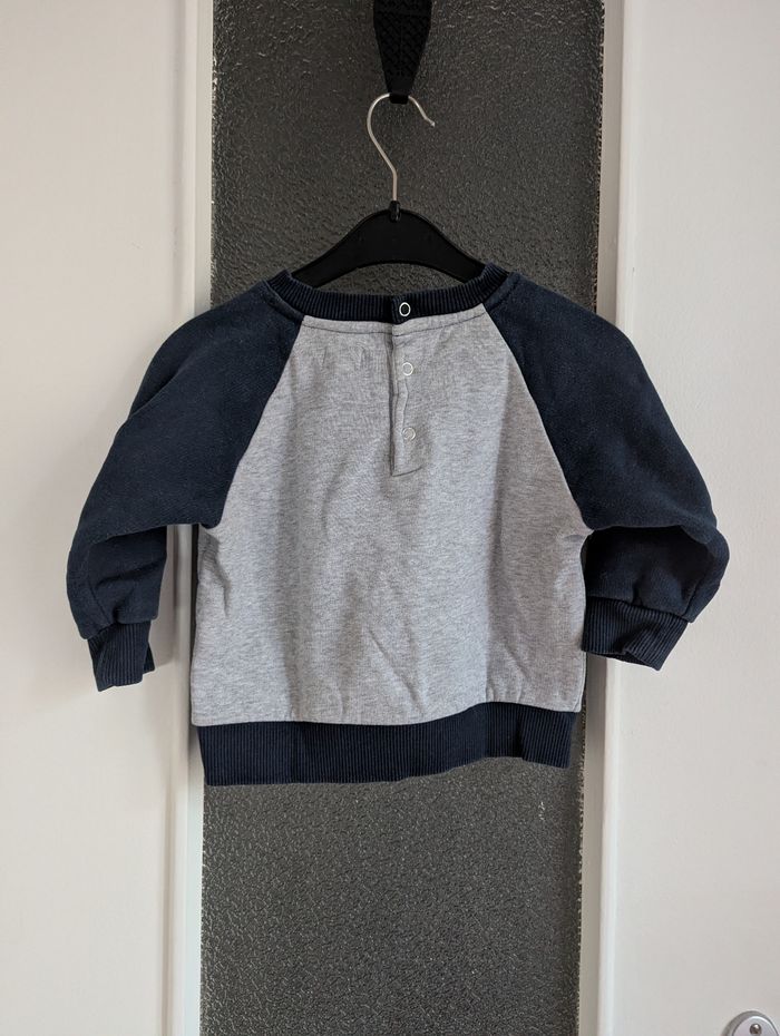 Sweat pull loir paris 36 mois gris et bleu - photo numéro 3