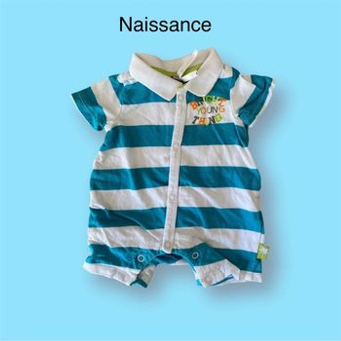 Orchestra Barboteuse / Combishort  turquoise et blanc Taille Naissance