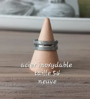 Bague acier inoxydable taille 17 (54)