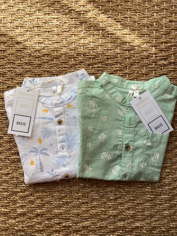 Lot de deux chemises manches courtes garçon 18mois Orchestra 