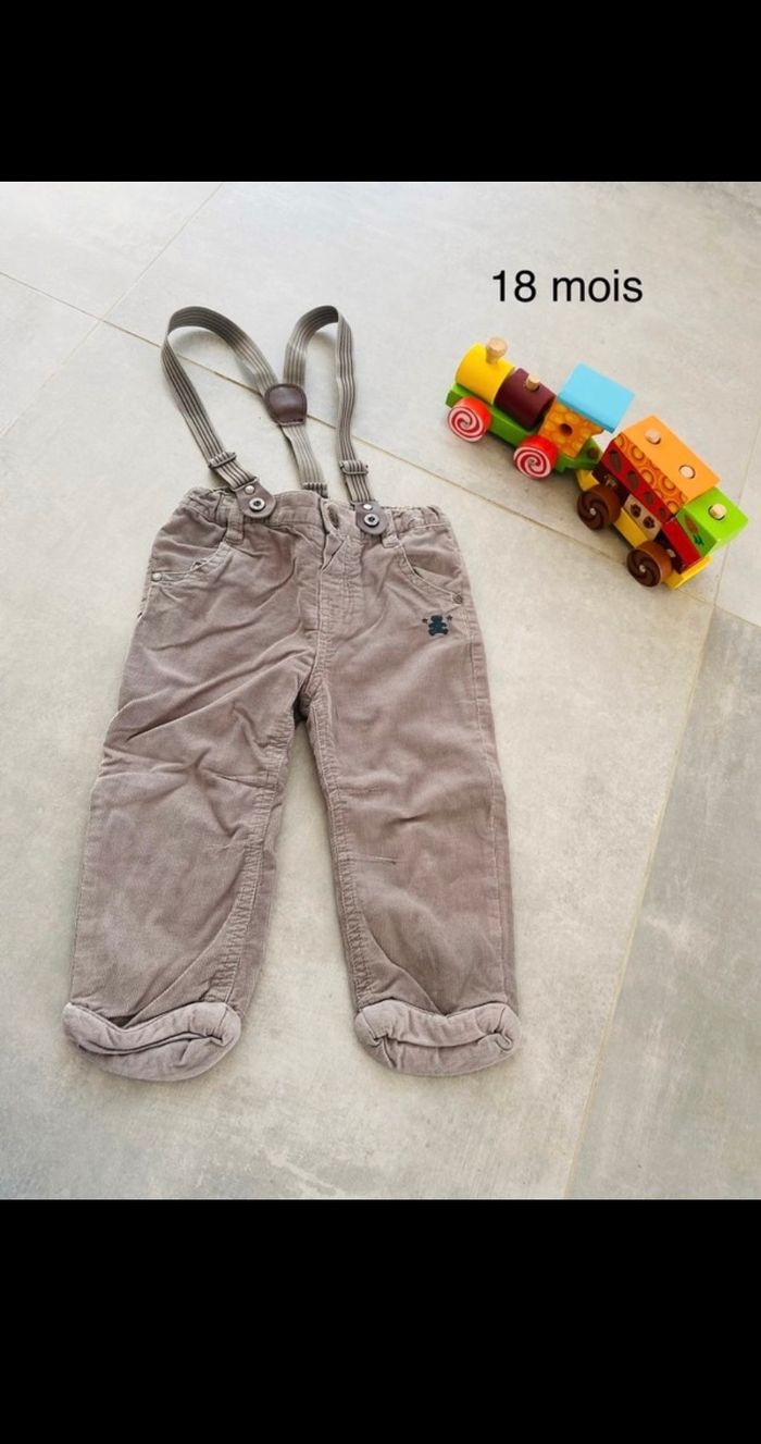 Velours avec bretelles lulu castagnette 18 mois