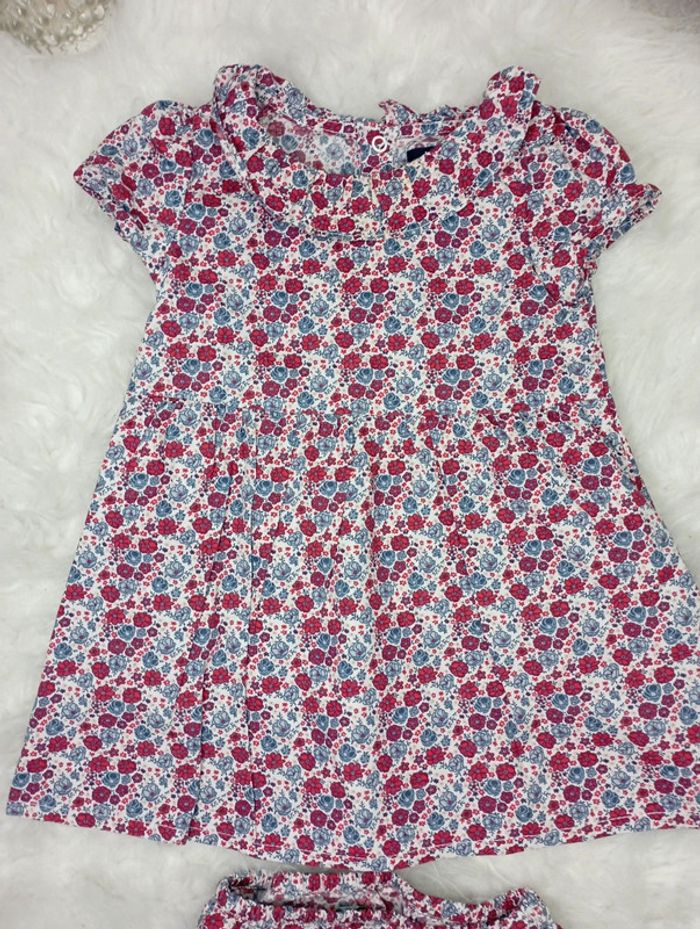 Robe été fleurie + bloomer 6m - photo numéro 3