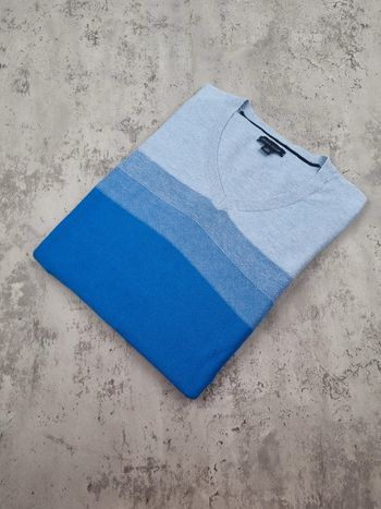 Pull col V Tommy Hilfiger dégradé de bleu, XS Femmes