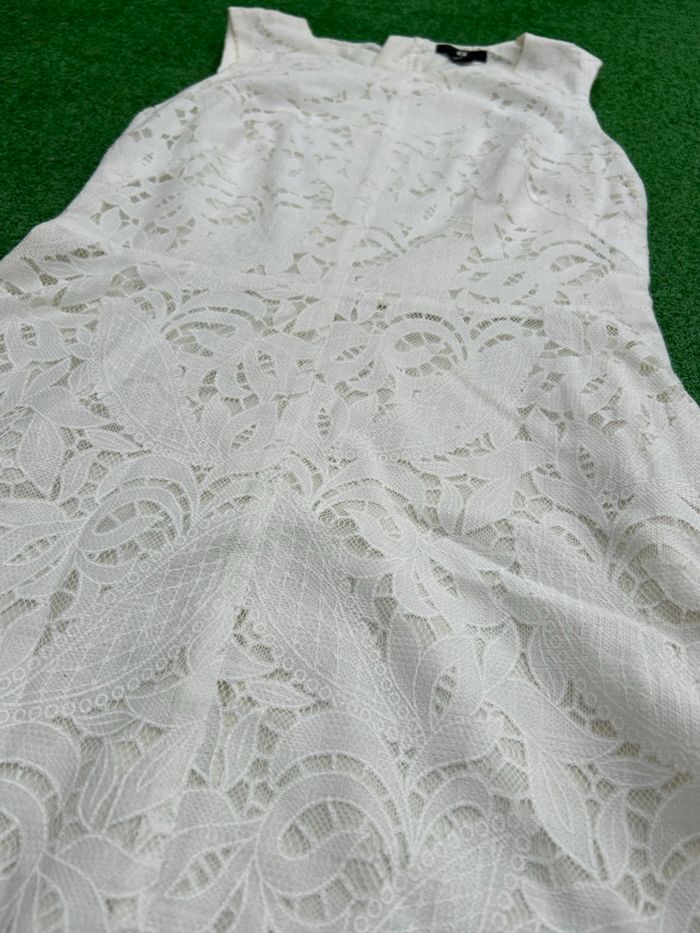 Robe blanche dentelle H&M – taille 40 - photo numéro 3