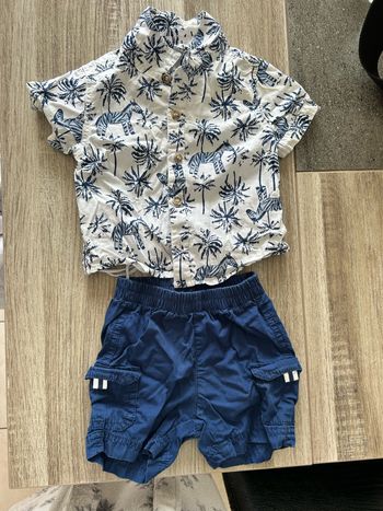 Ensemble chemise manche courte plus son short