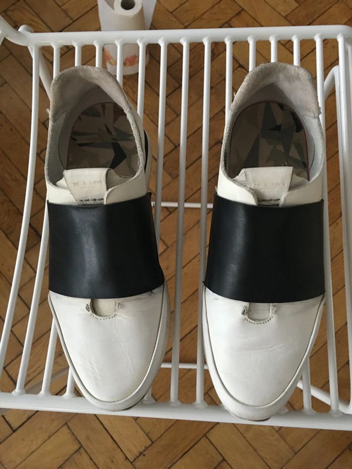 Baskets blanche tout cuir