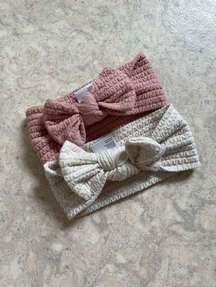 Lot 2 bandeaux bébé fille