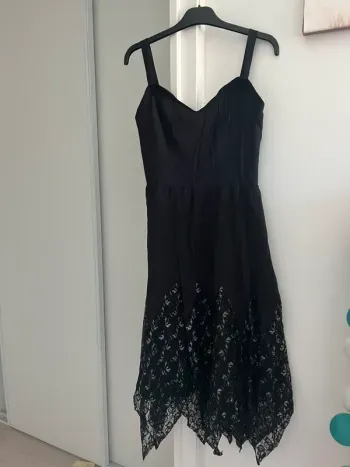 Robe chic noire sans manches T38