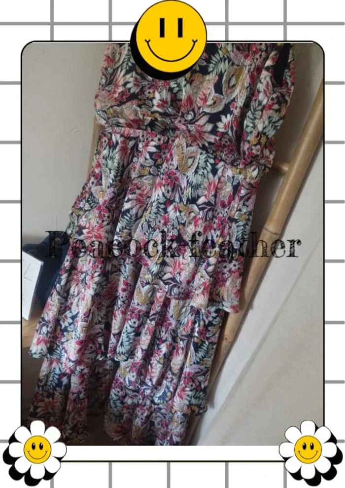 Robe longue fleurie 44 camaïeu - photo numéro 5