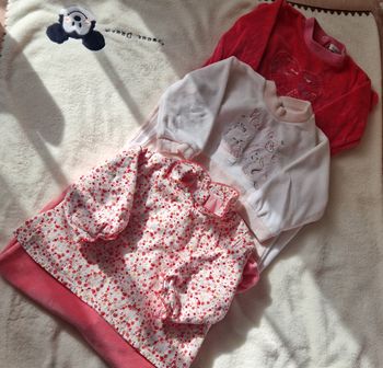 🎀lots 3 pyjamas en velours bébé fille🎀