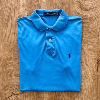 Polo/chemise/t.shirt bleu Polo Ralph Lauren (logo brodé) pour homme, taille XS
