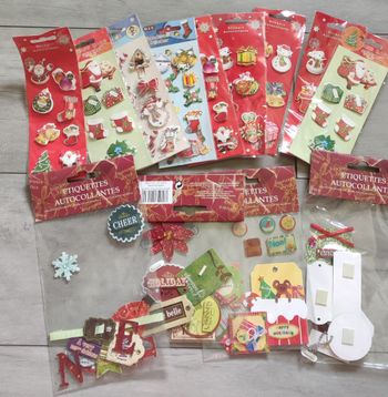 lot stickers, autocollants noël
