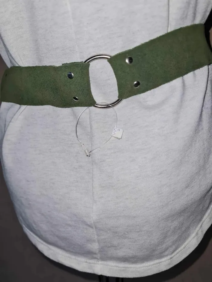 ceinture kaki daim neuve 70cm femme taille unique - photo numéro 5