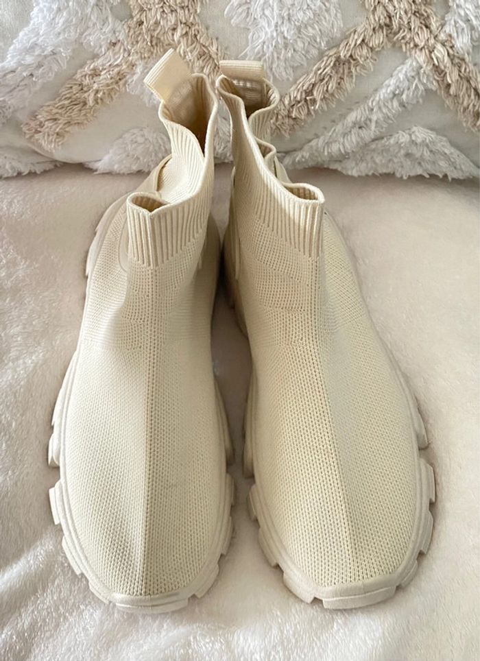 Bottines Chaussettes Crème Pointure 36 - photo numéro 3