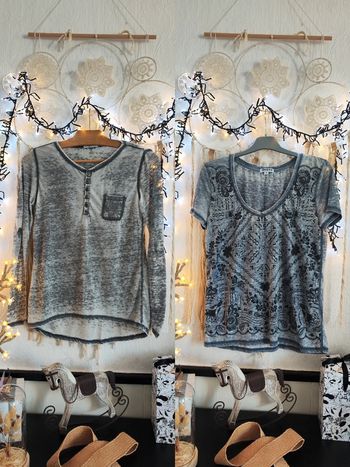 Lot de 2 tee shirt sweat manches longues neuf creeks