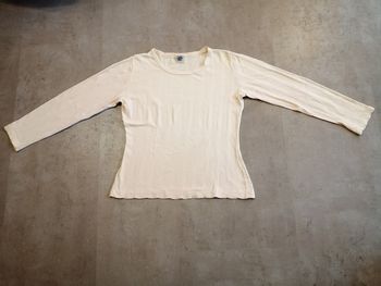 T shirt manches longues beige clair rosé  Taille 1 Camaieu