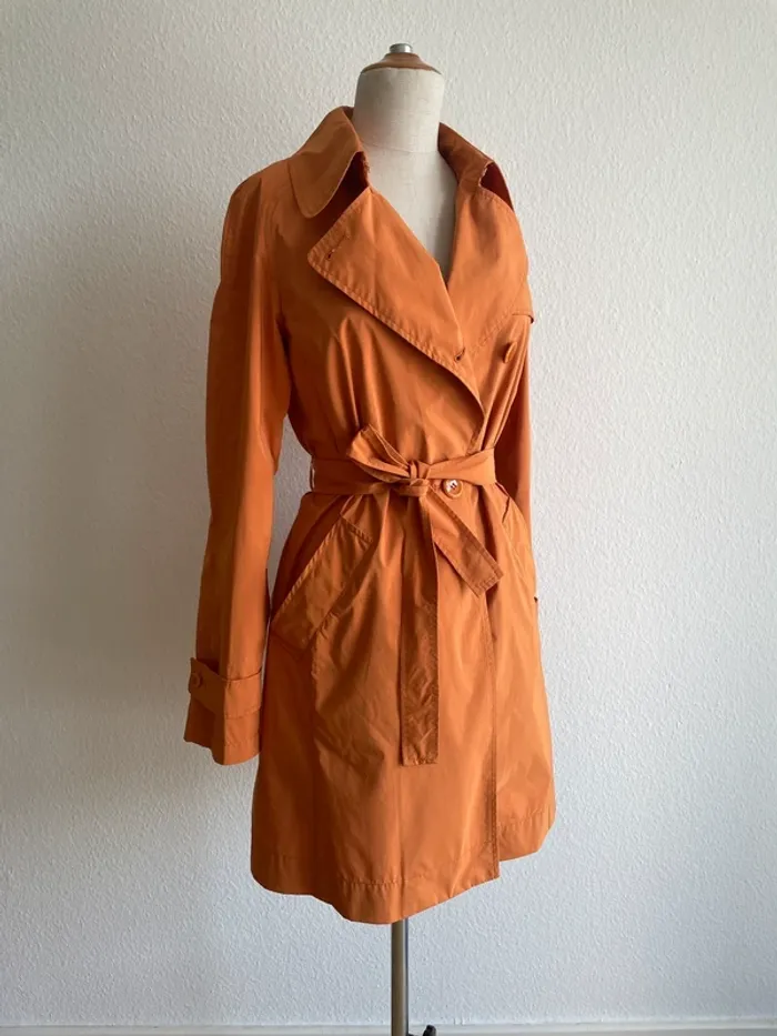 Trench orange ceinturé Max Mara Studio