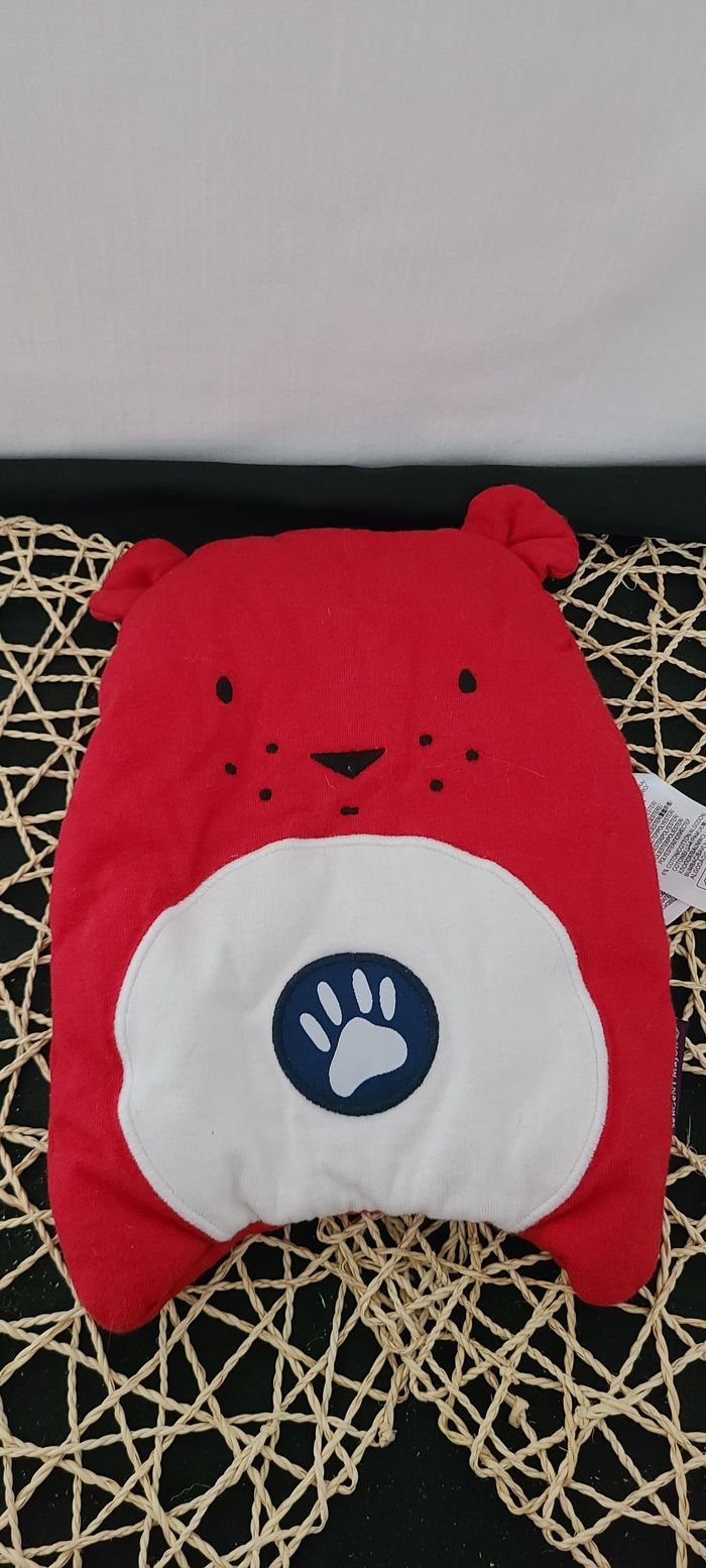SERGENT MAJOR Doudou tissu ours rouge pochette Range doudou pyjama - photo numéro 3