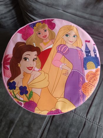 Coffre de rangement en tissu pliable princesses rose