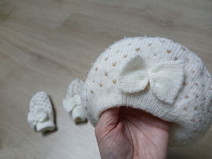 Ensemble bonnet tour de cou + moufle - photo numéro 4