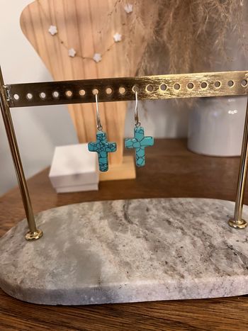 Boucles d’oreilles pierre Turquoise
