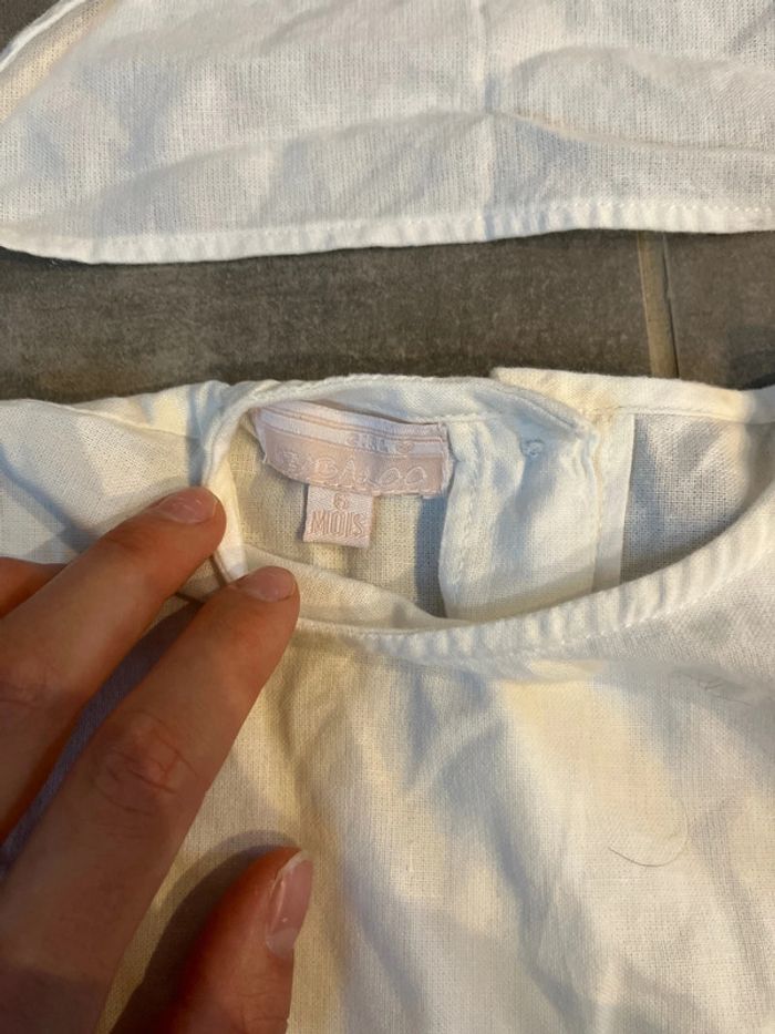 Ensemble blanc léger bandana chemise short chaussure kimbaloo - photo numéro 3