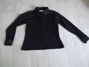 Chemisier ORIGINAL CLOTHING noir boutons pourpre taille S TBE