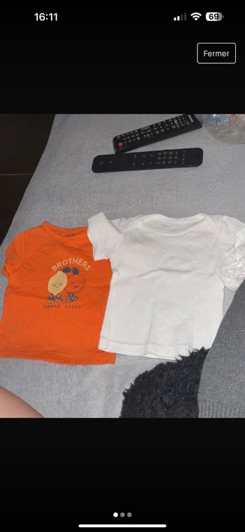 Lot 4 tee shirt garçon 1 mois