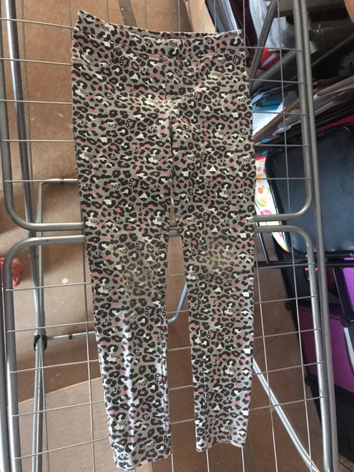 Legging léopard rose taille 8ans fille