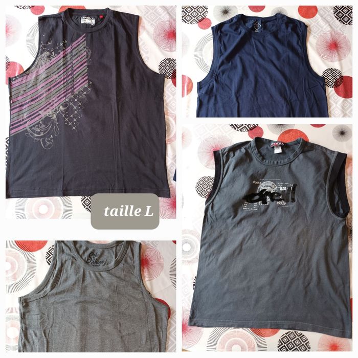 Débardeurs t-shirts sans manche 👨 taille L