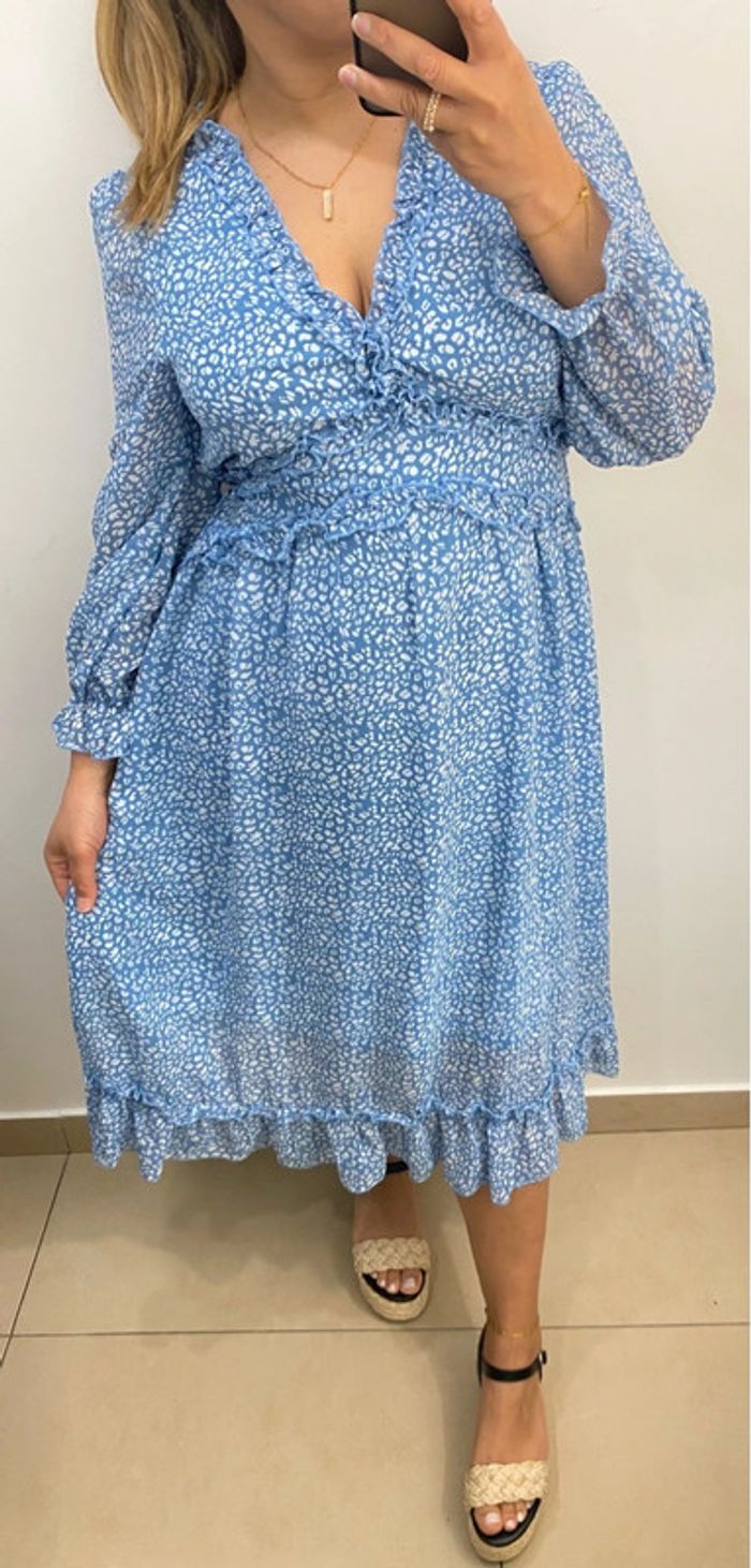 Robe Imprimée Avec Volant Taille M - photo numéro 2