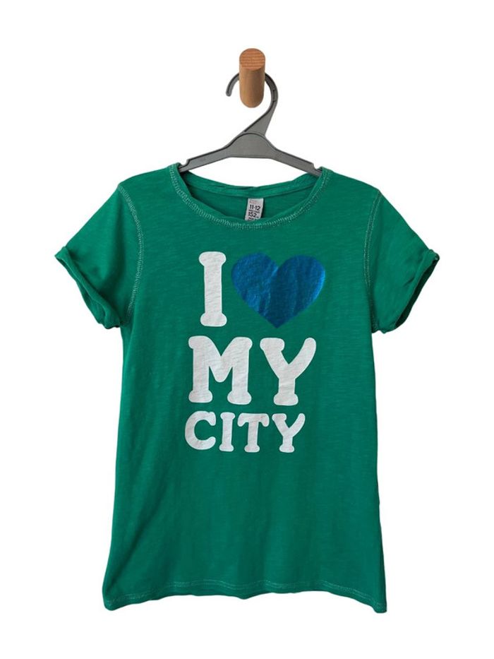 T-shirt vert “I love my city” - Zara Kids 11-12 ans (152cm)